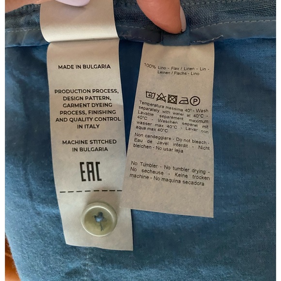 NWT Auth 120% LINO linen SHORTS/ Bermuda shorts sz S/6-8/ US-42 ITALY - Picture 12 of 15